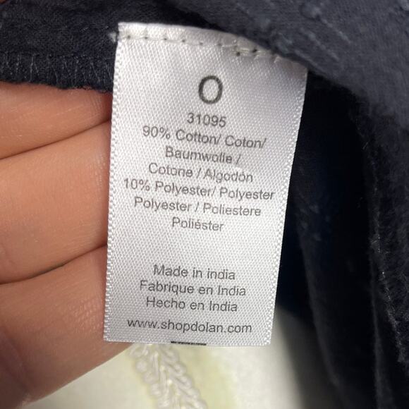 ACOS&A, Size Large, Black Blouse, Embroidered, Flutter Sleeve, Boho, Tassel - Picture 3 of 9